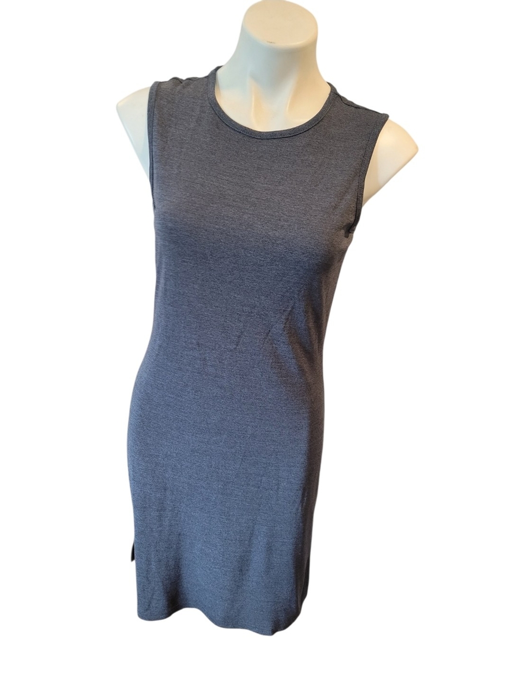 Sleeveless Heathered Gray Bodycon Dress